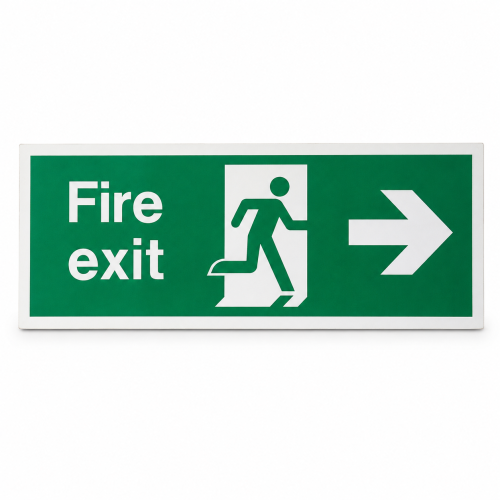 Fire Exit Right Arrow Sign