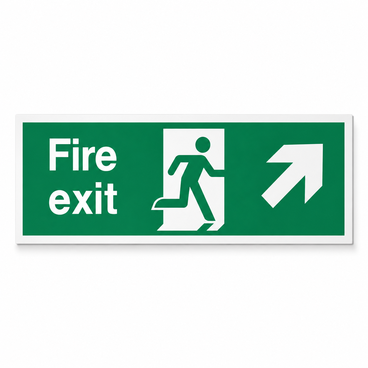 Fire Exit Up Right Arrow Sign