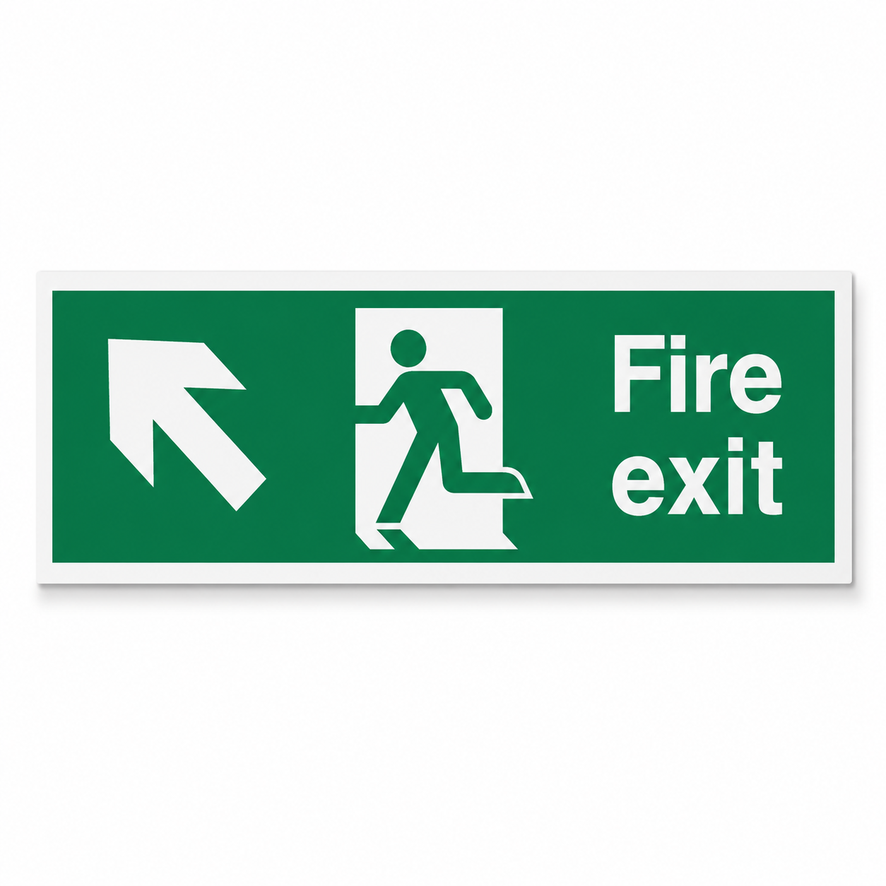 Fire Exit Up Left Arrow Sign