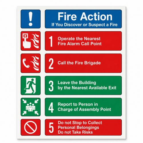 Fire Action Notice Sign