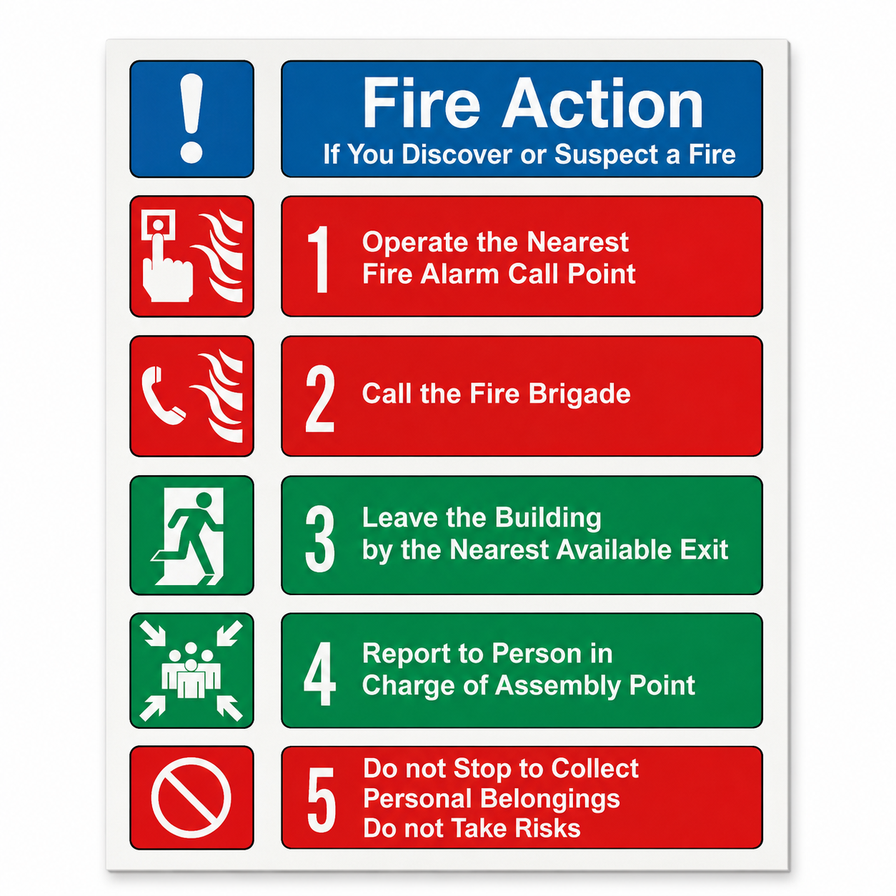 Fire Action Notice Sign